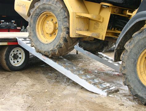 how to build ramps for heavy skid steer|heavy equipment trailer ramps.